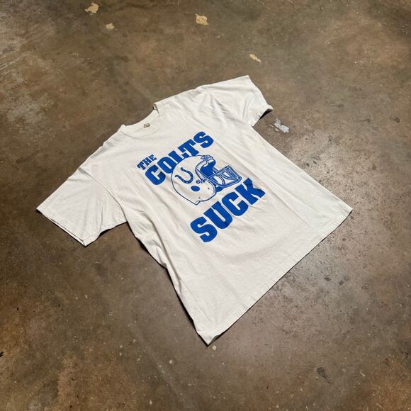 Vtg Screen Stars “Colts Suck, Browns Still Swallow” Football Rivalry Tee – XL - Picture 8 of 8